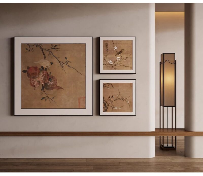图片[3]-草图大师客厅书房软装新中式禅意装饰书法字画壁画挂画SU模型素材-KK资源网