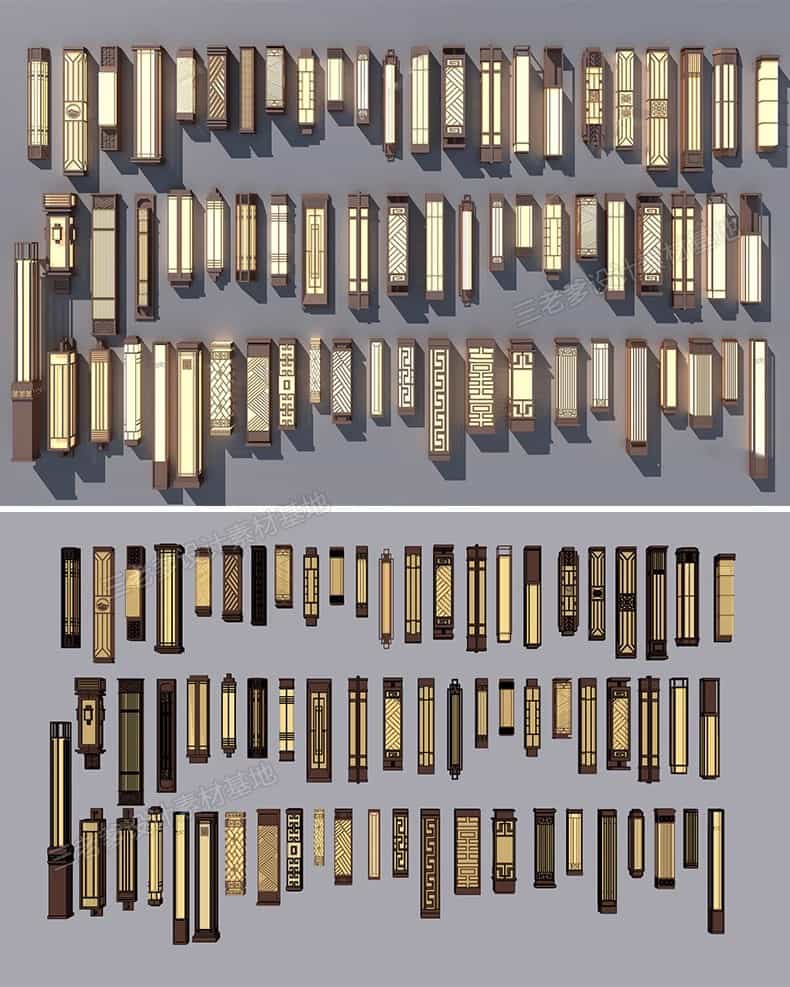 图片[6]-新中式SU模型轻奢吊灯壁灯台灯禅意室内餐厅灯具草图大师sketchup-KK资源网