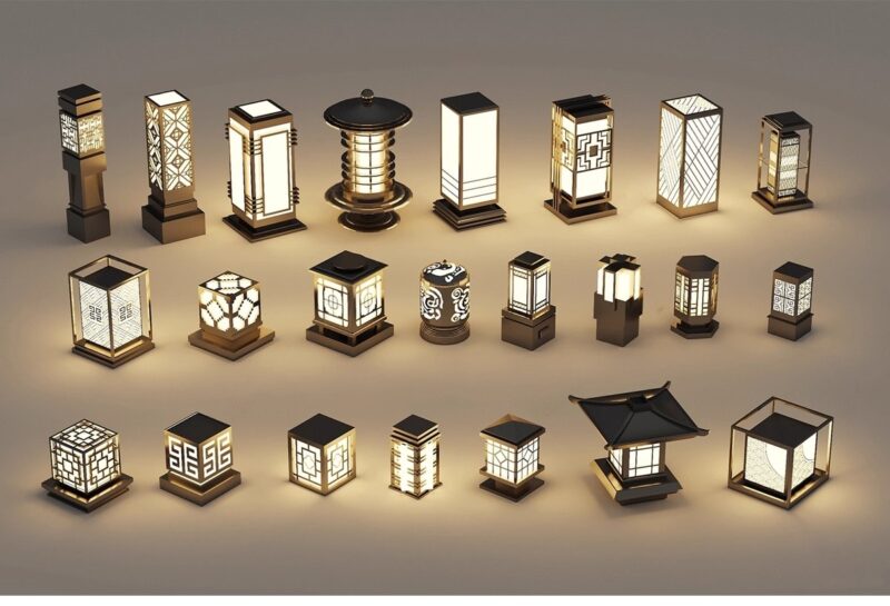 图片[3]-室外照明灯具园林景观灯路灯石灯Sketchup草图大师素材SU模型库-KK资源网
