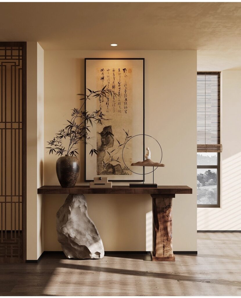 图片[4]-草图大师现代轻奢侘寂玄关柜边柜装饰柜端景台挂画摆件组合SU模型-KK资源网