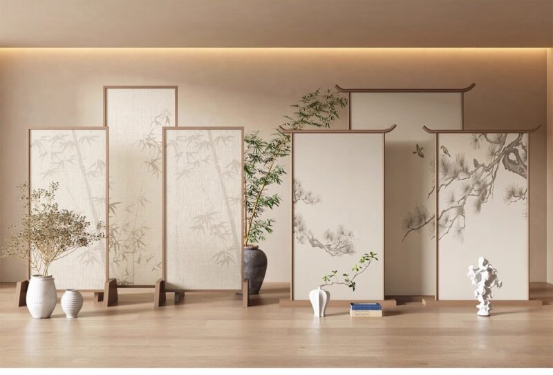 图片[7]-草图大师现代风中式禅意枯木枯枝树干玻璃屏风隔断SU模型镂空玄关-KK资源网
