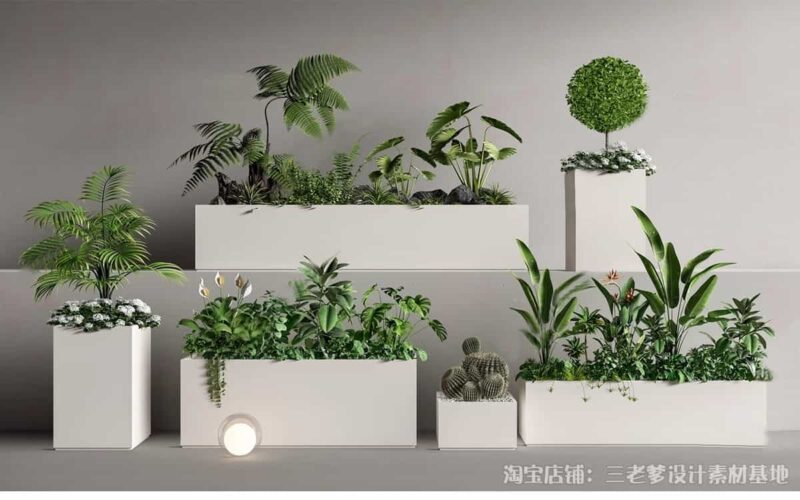 图片[6]-花架盆栽装饰架su模型花卉绿植室内阳台造景架子摆件植物草图大师-KK资源网