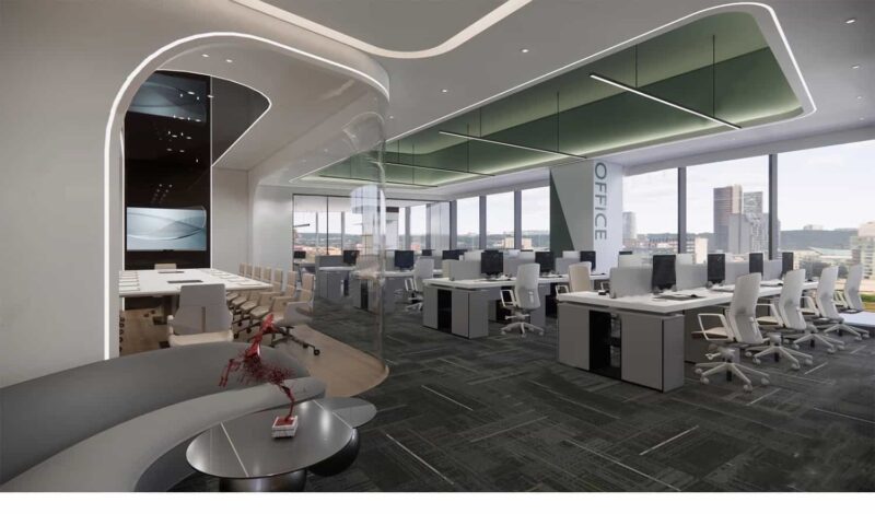 图片[3]-办公室SU模型CAD全套现代北欧会议室共享空间loft工作室草图大师-KK资源网