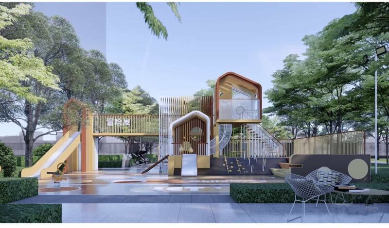 图片[4]-儿童乐园SU模型 游乐场活动区户外拓展训练设施CAD施工图草图大师-KK资源网