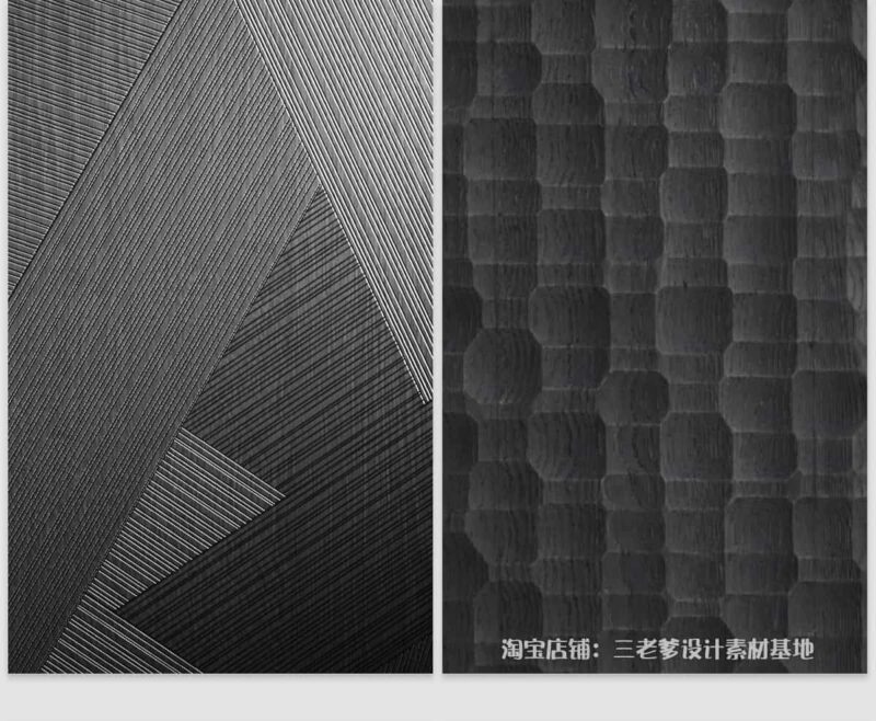 图片[4]-肌理板SU贴图原实木3D浮雕面波浪纹烤漆柜门墙板橡木饰面素材模型-KK资源网
