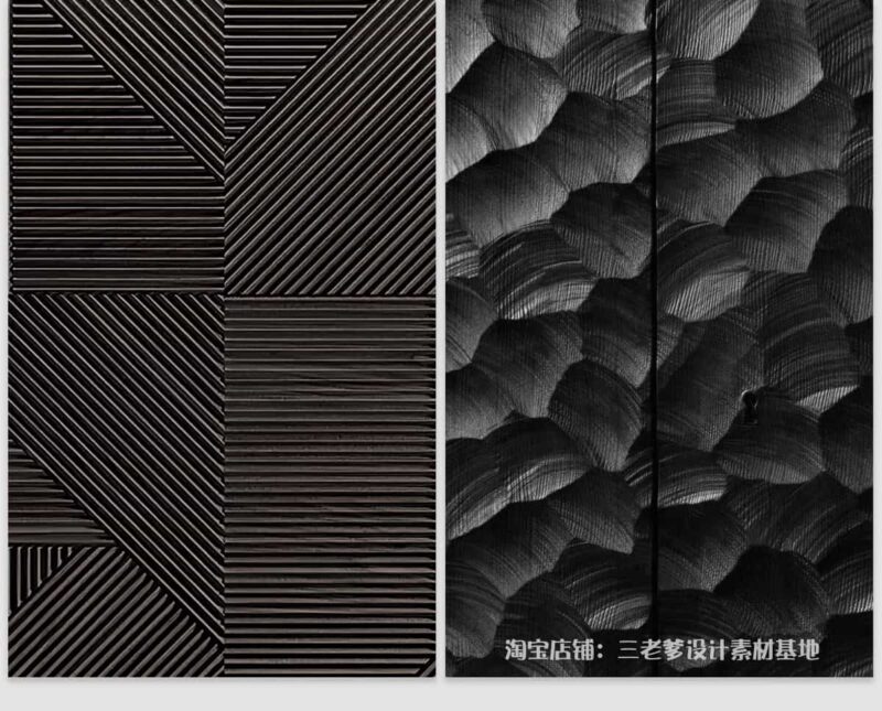 图片[6]-肌理板SU贴图原实木3D浮雕面波浪纹烤漆柜门墙板橡木饰面素材模型-KK资源网
