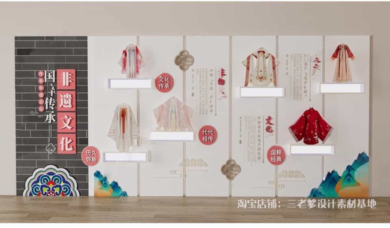 图片[6]-博物馆展厅展板文化墙SU模型现代展览墙展架宣传栏展台草图大师-KK资源网