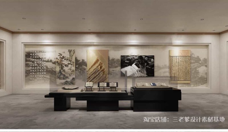 图片[5]-新中式非遗竹文化展厅SU模型展览馆竹编手工室工作室茶馆草图大师-KK资源网
