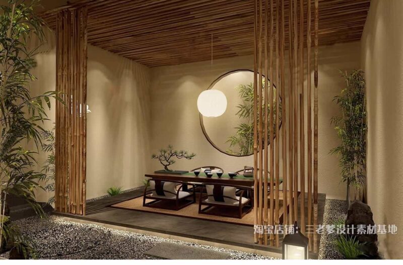 图片[6]-新中式非遗竹文化展厅SU模型展览馆竹编手工室工作室茶馆草图大师-KK资源网