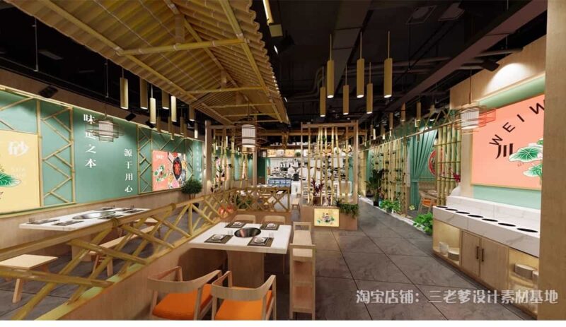 图片[8]-新中式非遗竹文化展厅SU模型展览馆竹编手工室工作室茶馆草图大师-KK资源网