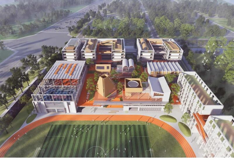 图片[3]-学校建筑大学实验中学小学SU模型校园景观室外教学楼草图大师素材-KK资源网