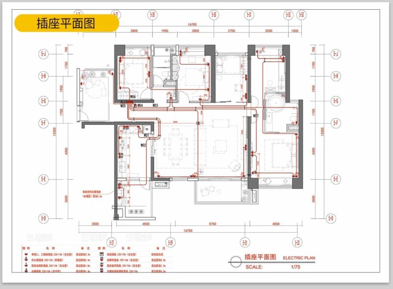 图片[6]-全屋机电连线图及开关插座水电点位灯具图例CAD图库施工图dwg图块-KK资源网