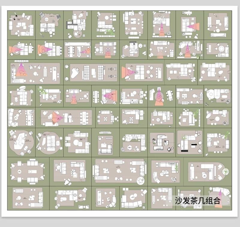 图片[6]-网红室内设计cad图库家装家具模块沙发组合平面图块模型素材-KK资源网